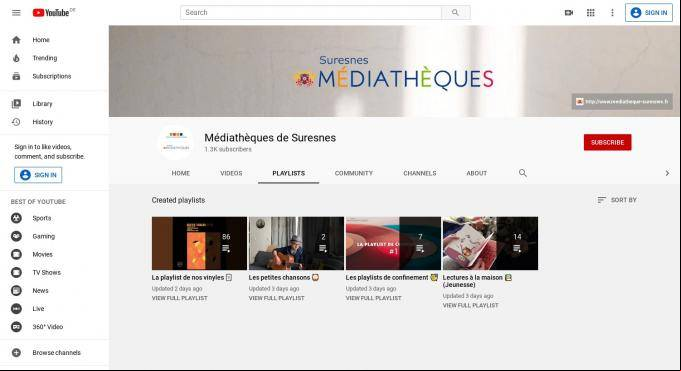 Les médiathèques sur Youtube Les médiathèques sur Youtube
