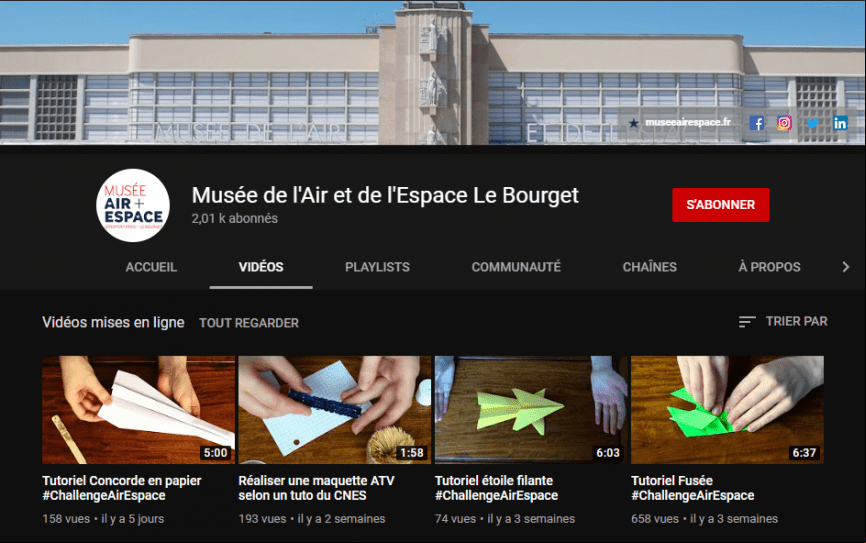 Chaine youtube bourget